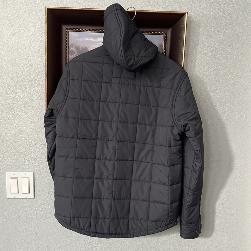 VISSLA Men's Cronkite II Eco Snap Hooded Quilted Jacket Gray/Black Size S - Picture 2 of 10